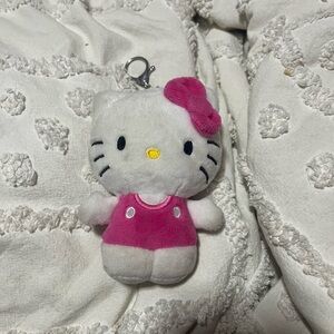 Hello Kitty Plush Keychain with Pink Bow